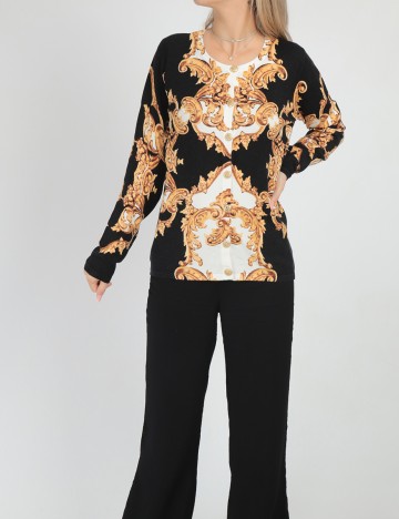 Set Cardigan si Tricou Ovanti, negru, 36