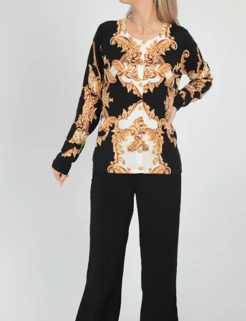 Set Cardigan si Tricou Ovanti, negru, 36