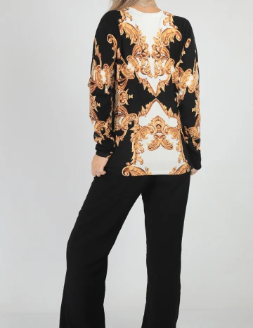 Set Cardigan si Tricou Ovanti, negru, 36