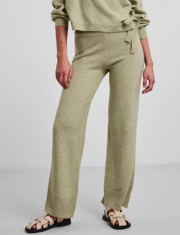 Pantaloni Pieces, verde, L Verde