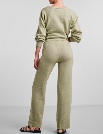 Pantaloni Pieces, verde, L