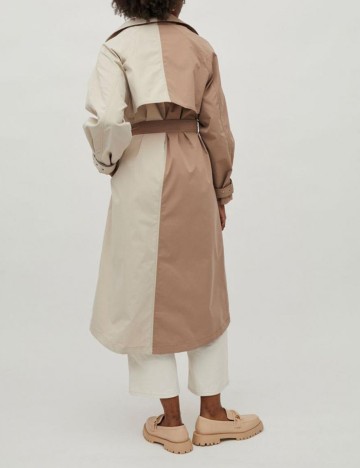 Trench Vila, crem/maro, 40
