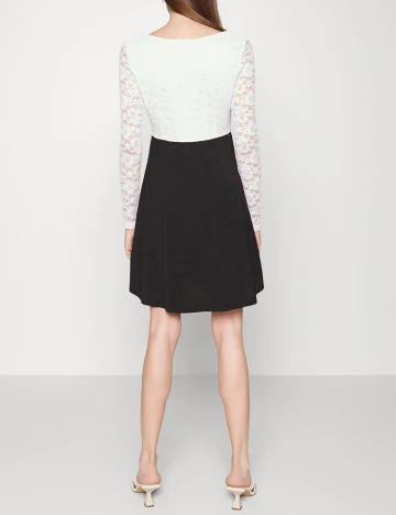 Rochie scurta Vila, alb-negru, M Alb