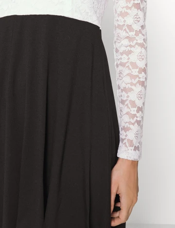 Rochie scurta Vila, alb-negru, M Alb