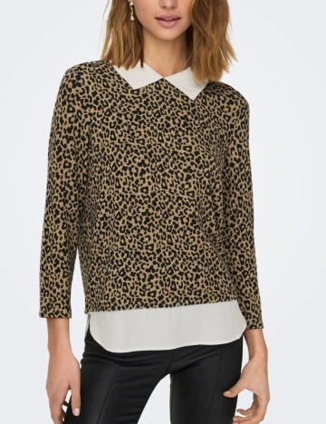 Bluza Jacqueline de Yong, animal print, L