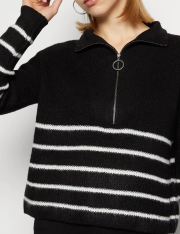 Pulover Noisy May Plus Size, negru Negru