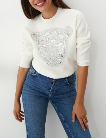 Bluza Mohito, alb, M