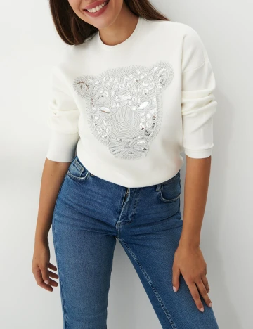 Bluza Mohito, alb, M Alb