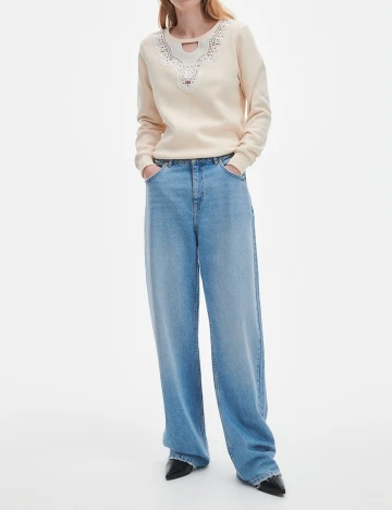 Bluza Reserved, crem, S
