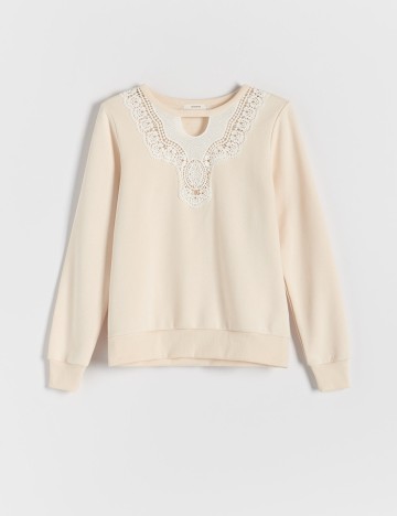 Bluza Reserved, crem, S