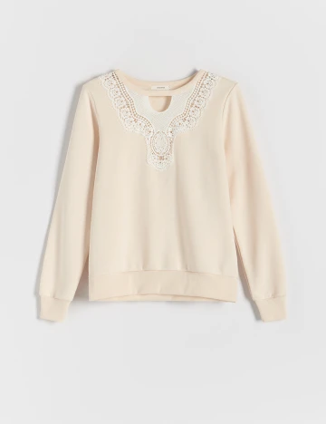 Bluza Reserved, crem, S