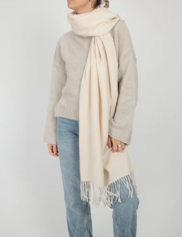 Fular s.Oliver, ecru, ONE SIZE