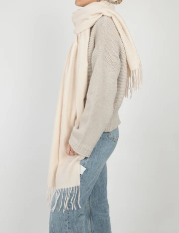 Fular s.Oliver, ecru, ONE SIZE