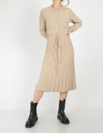 Rochie medie Dazy, bej, S