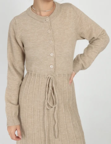 Rochie medie Dazy, bej, S