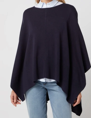 Poncho s.Oliver, bleumarin, ONE SIZE