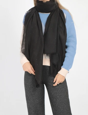 Esarfa s.Oliver, negru, ONE SIZE