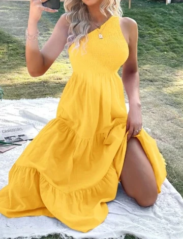 Rochie medie SHEIN, galben, M