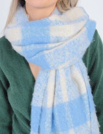 Fular Object, albastru Albastru