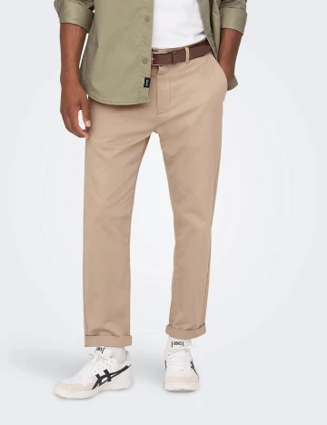 Pantaloni Only, crem