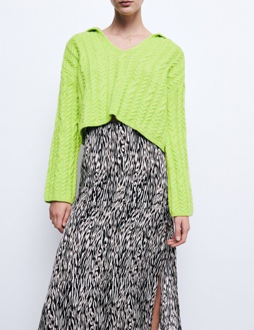 
						Pulover Reserved, verde