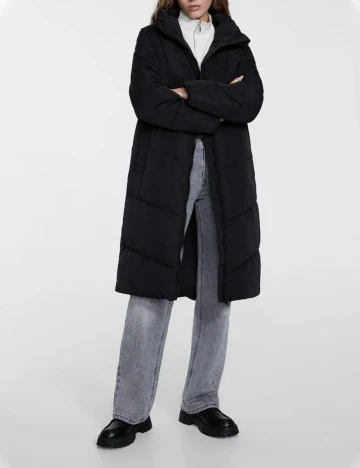 Geaca Stradivarius, negru, L Negru