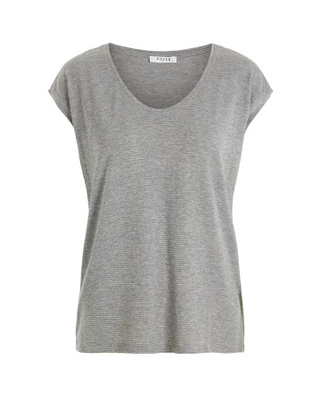 Tricou Pieces, gri, M