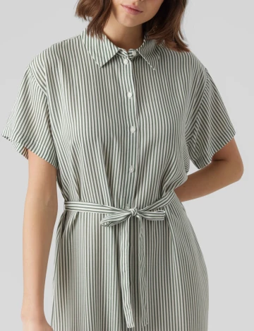 Rochie medie Vero Moda, alb/verde, M