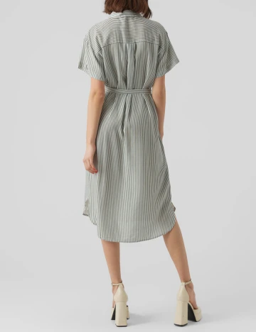 Rochie medie Vero Moda, alb/verde, M