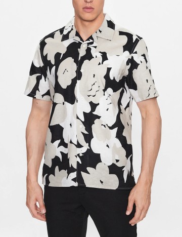 Camasa Only, crem/negru, XXL