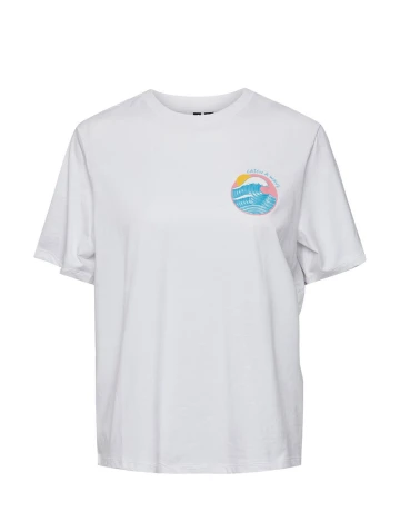 Tricou Pieces, alb, XL Alb