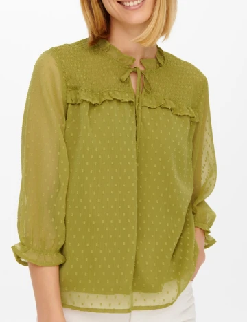 Camasa Jacqueline de Yong, verde olive Verde