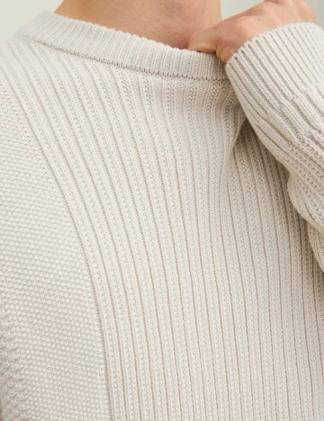 Pulover Jack&Jones, crem, XXL Crem
