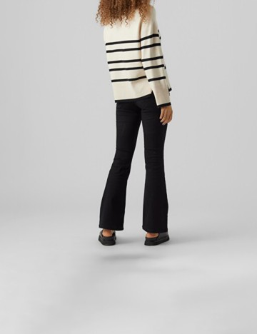 Pulover Vero Moda, crem/negru, XS