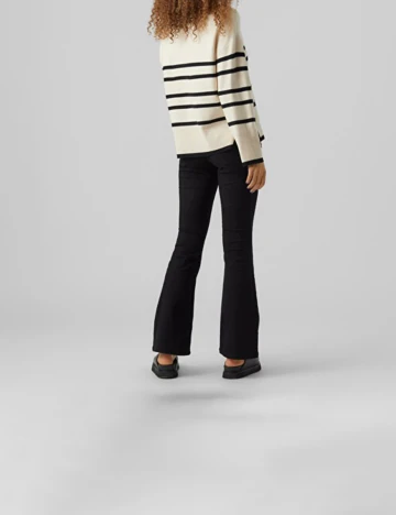 Pulover Vero Moda, crem/negru, XS