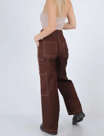 Pantaloni b.young, maro, 36