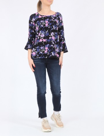 Bluza Fransa, negru floral, S