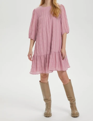 Rochie scurta Soaked In Luxury, roz, L