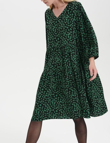 Rochie scurta Saint Tropez, negru floral, XS