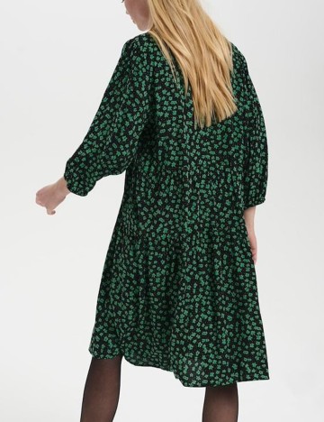 Rochie scurta Saint Tropez, negru floral, XS