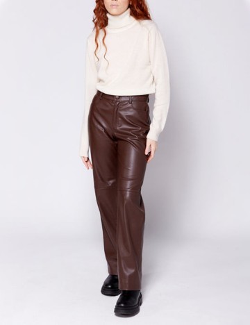 
						Pantaloni Ichi, maro, 38
