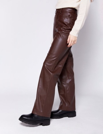 Pantaloni Ichi, maro, 38