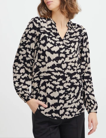 Camasa Fransa, crem/negru, XS