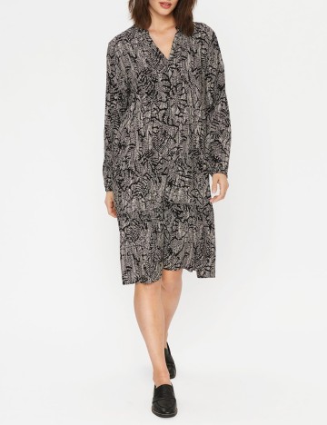 Rochie scurta Saint Tropez, crem/negru, S