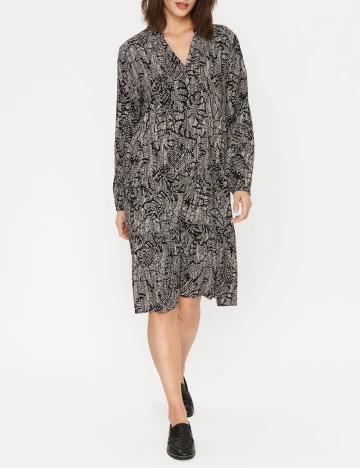 Rochie scurta Saint Tropez, crem/negru, S