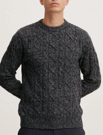 Pulover Casual Friday, gri inchis, XL