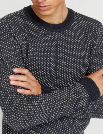 Pulover Casual Friday, bleumarin inchis, L Alb