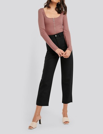 Bluza NA-KD, roz pudra inchis, XXS