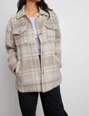Jacheta Oversize NA-KD, bej Crem