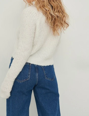 Cardigan NA-KD, alb, XS Alb
